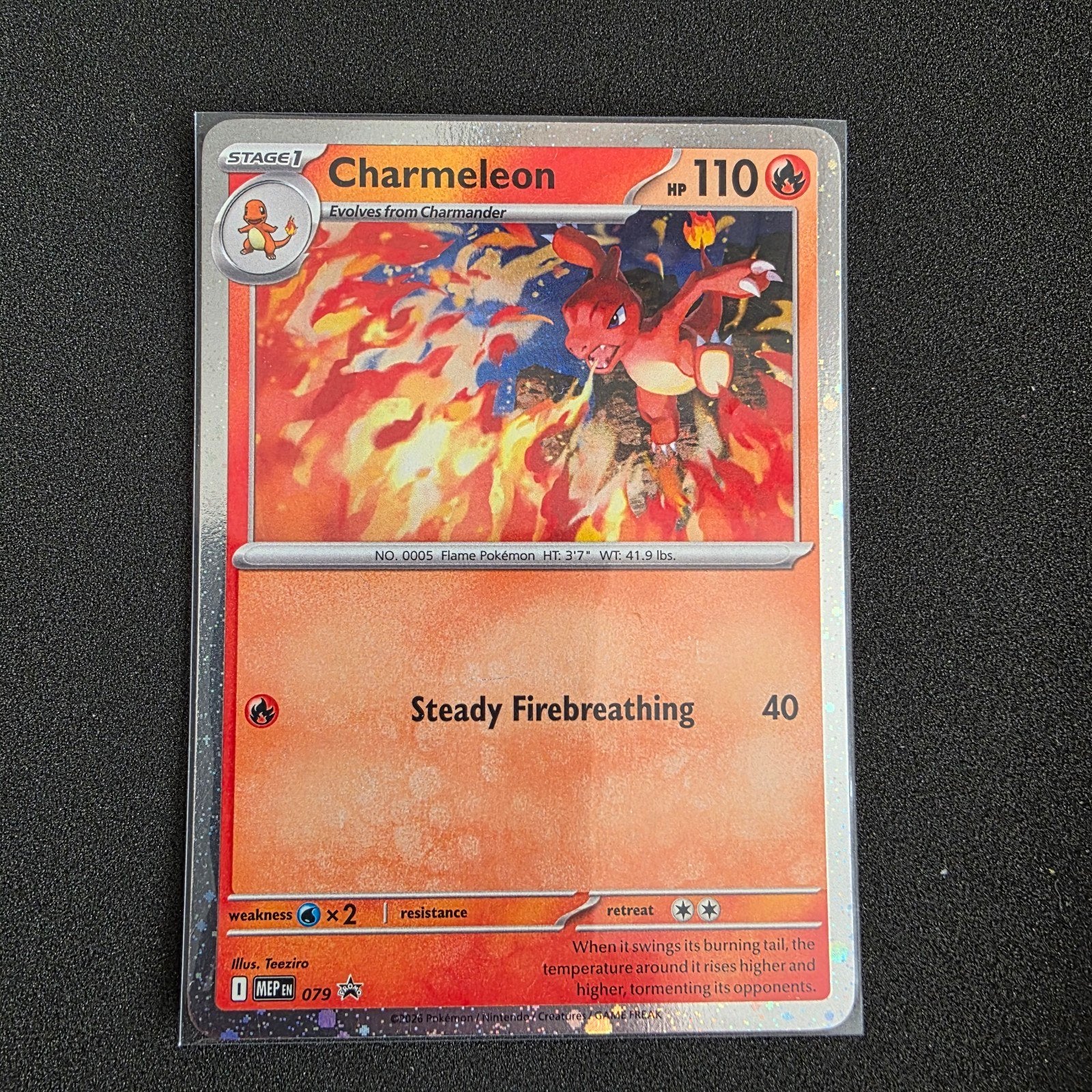 Charmeleon 079/MEP EN - Pokemon Kaart, Ophalen of Verzenden, Zo goed als nieuw, Losse kaart