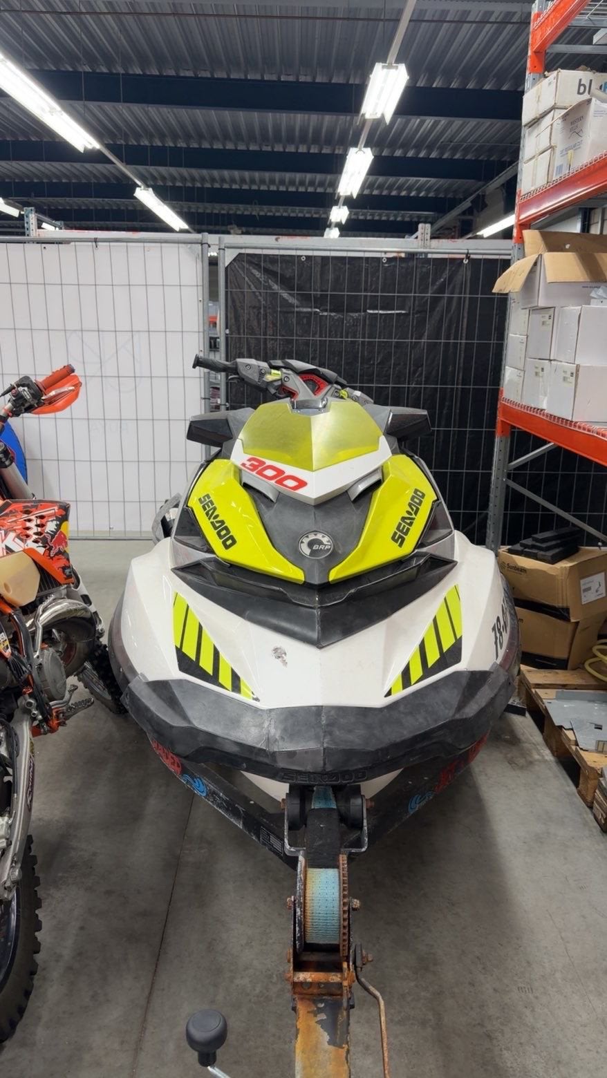 Sea-Doo RXP X 300 RS 2017 +/- 50 vaaruren Incl. trailer, Watersport en Boten, Jetski's en Waterscooters, Ophalen, Gebruikt, Benzine