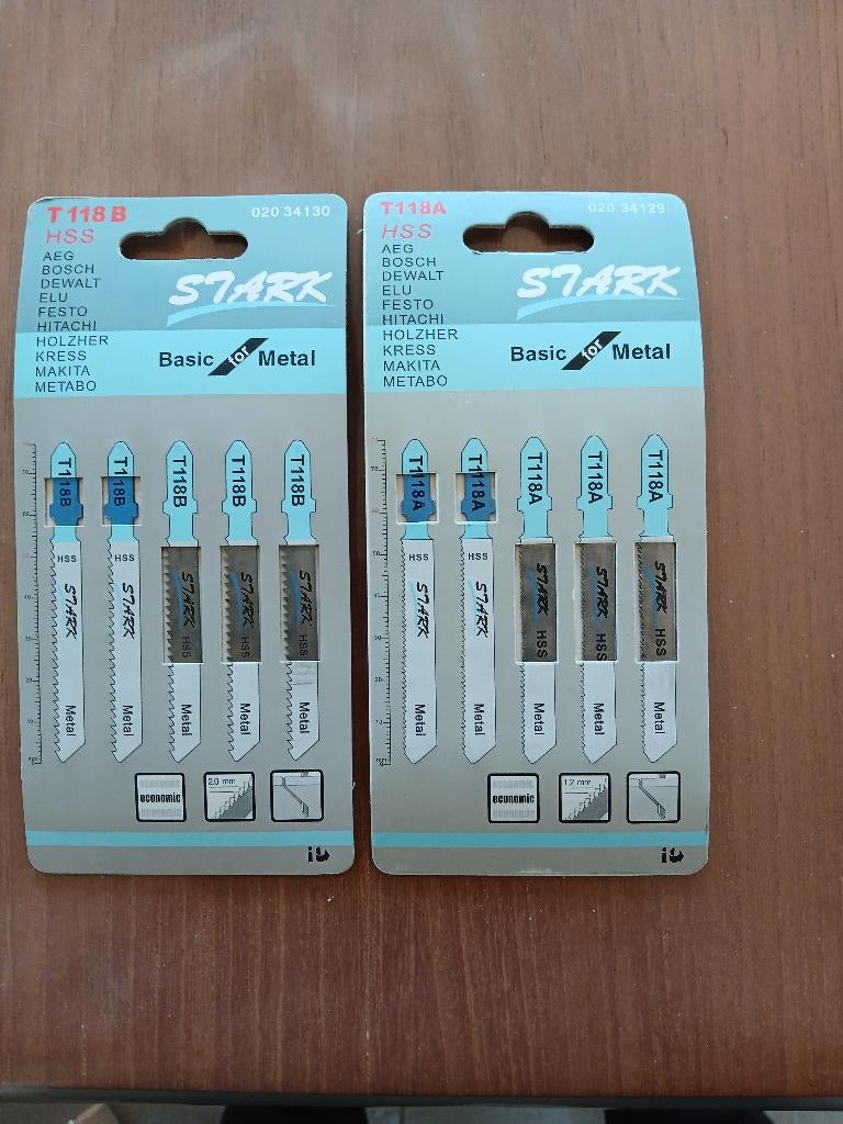 10 blisters van 5 stuk metaal decoupeerzagen, Nieuw, Ophalen of Verzenden, 1200 watt of meer, Decoupeerzaag