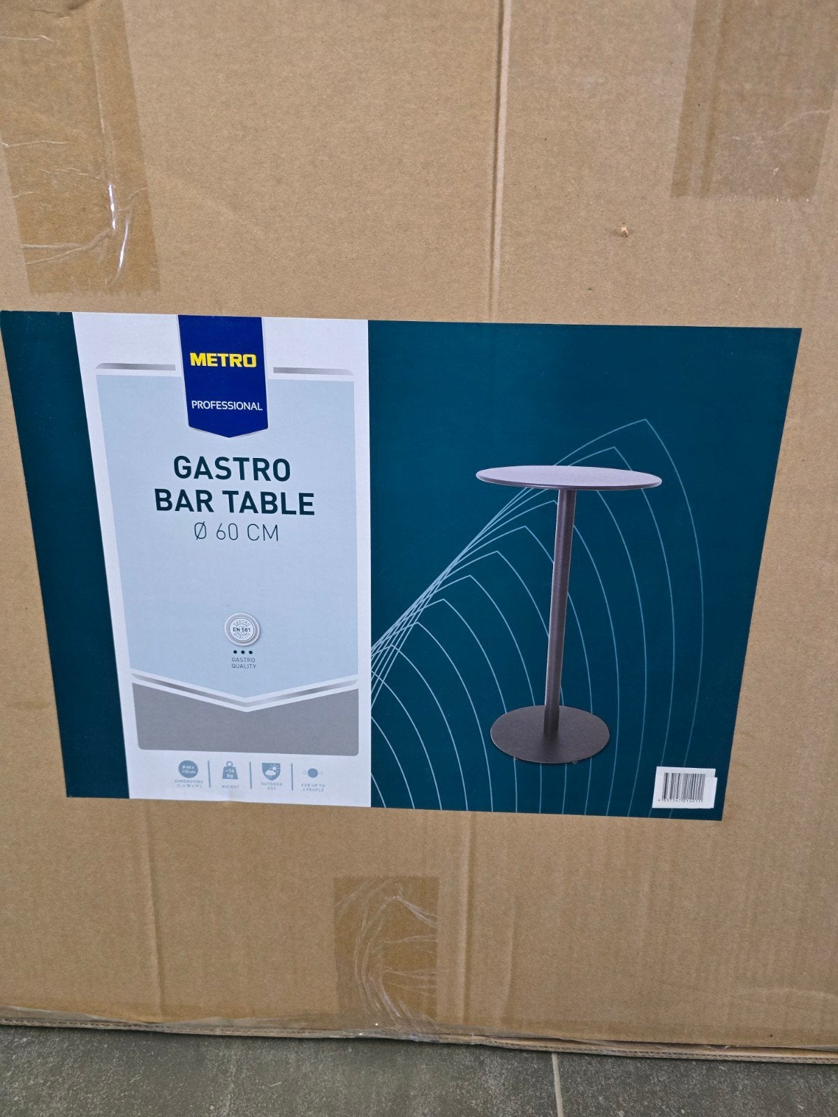Metro Professional Gastro Bartafel Ø 60 cm, Huis en Inrichting, Ophalen of Verzenden