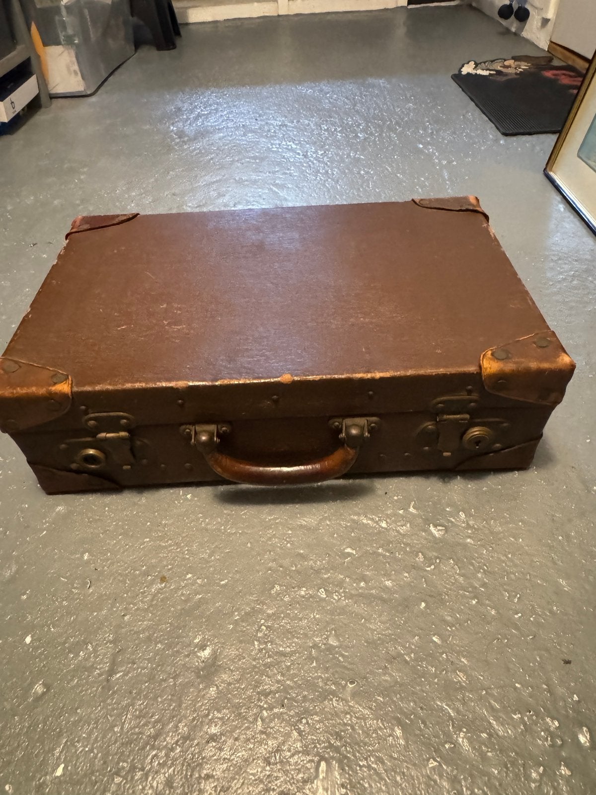 Vintage: koffer leuk met oud speelgoed of voor dekoratie., Gebruikt, Ophalen of Verzenden, Minder dan 35 cm, Minder dan 50 cm
