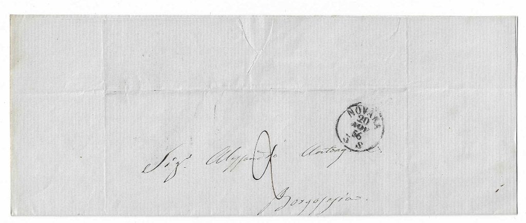 Italie  Oude brief  met stempels  uit 1856, Verzenden, Gestempeld