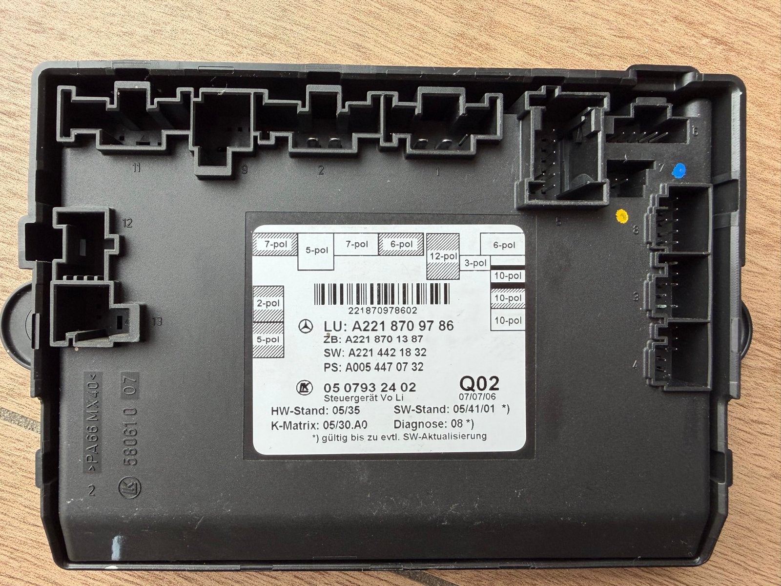 Mercedes-Benz A2218709786 Deur-Regelapparaat ECU, Ophalen of Verzenden, Gebruikt, Mercedes-Benz