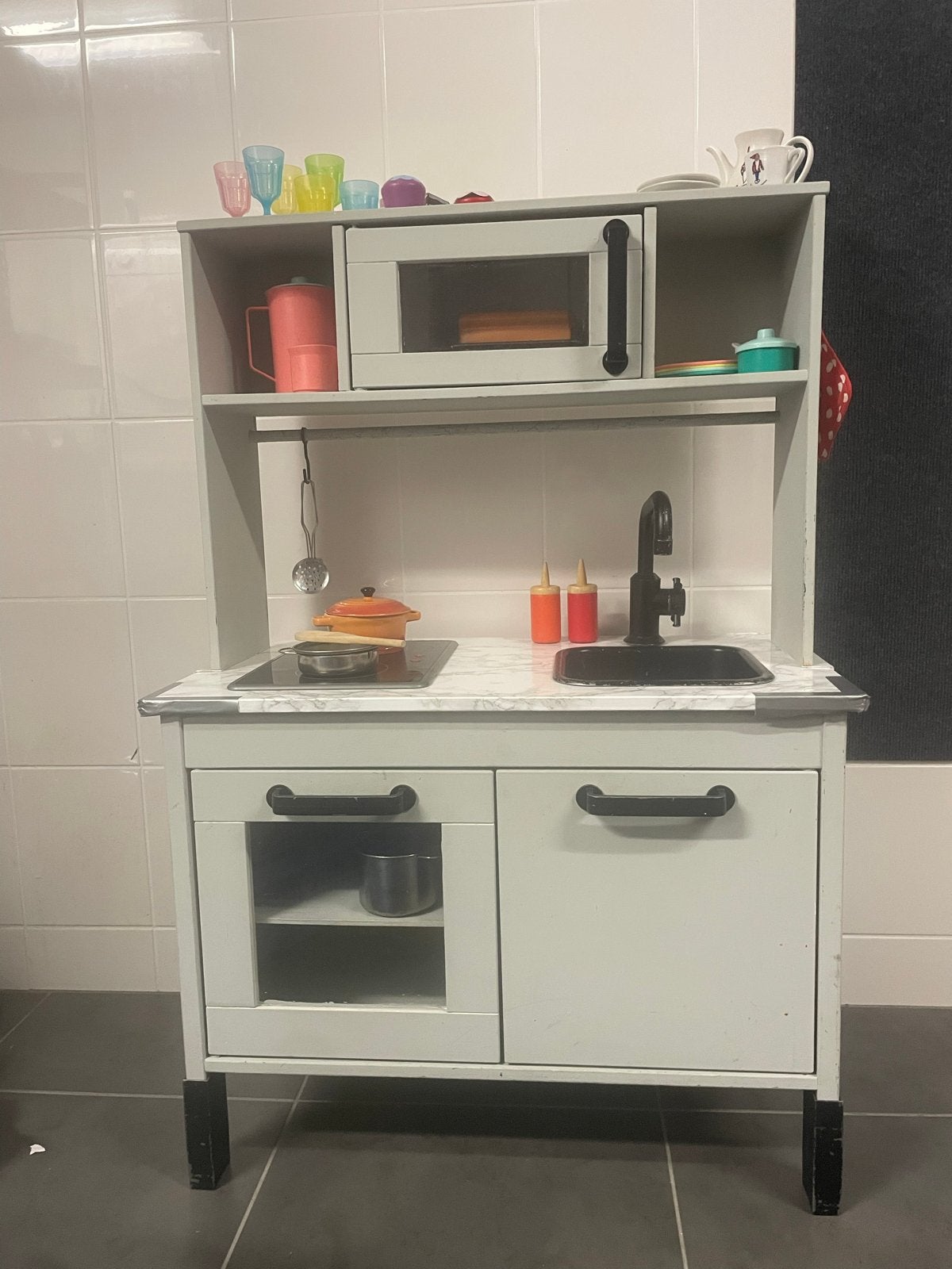 Leuke speelkeuken met accessoires, Ophalen of Verzenden, Gebruikt, Hout, Speelkeuken