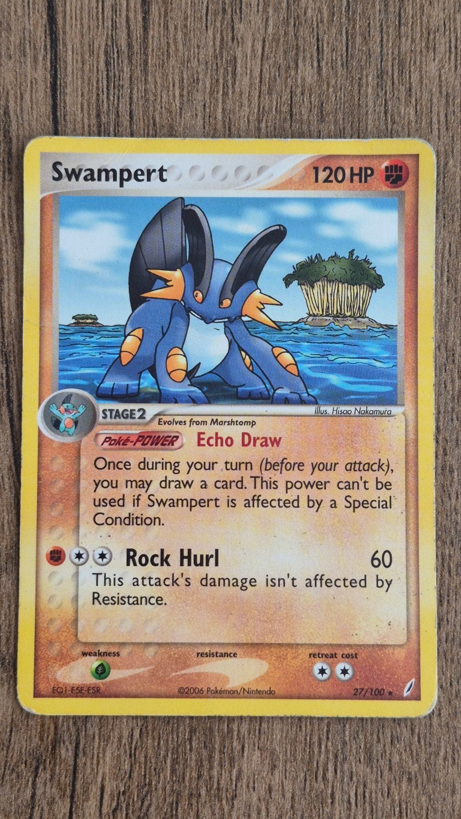 Swampert 27/100 – EX Crystal Guardians (2006), Verzenden, Gebruikt, Losse kaart