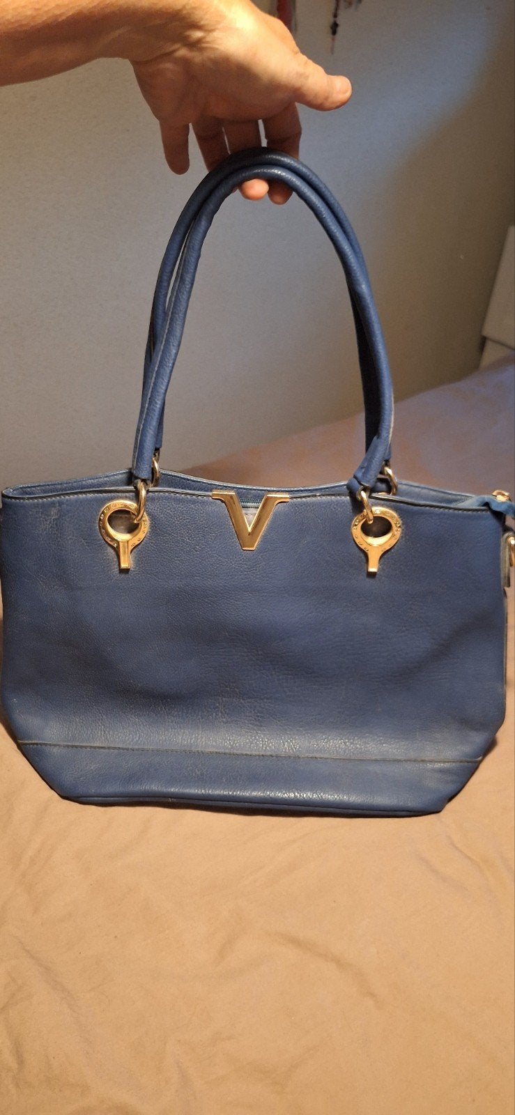 Mooie schoudertas blauw nieuwstaat, Ophalen of Verzenden, Zo goed als nieuw, Blauw, Schoudertasje