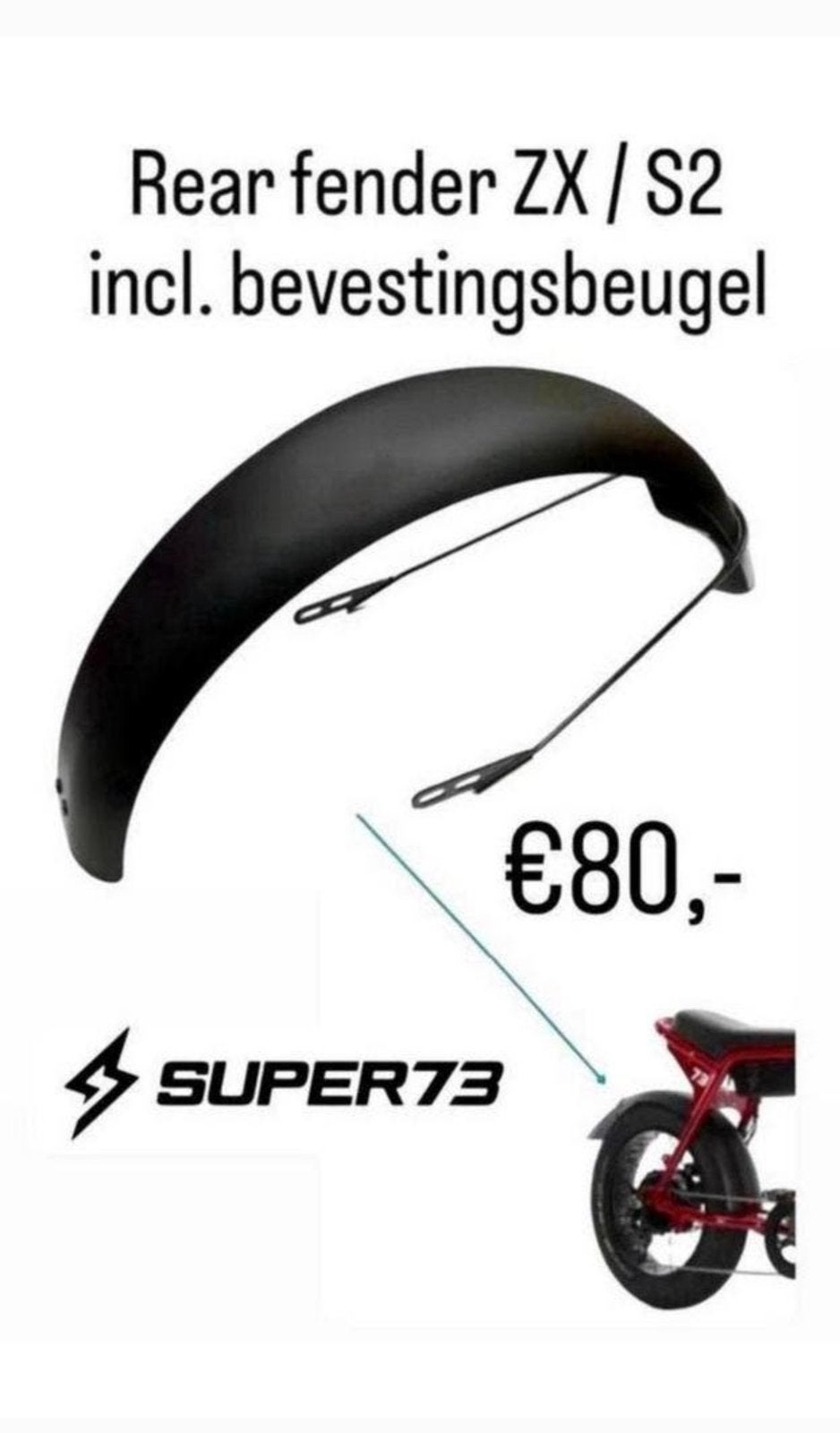 SUPER73 ZX & S2 Fenders / Mudguards /Spatborden, Ophalen of Verzenden