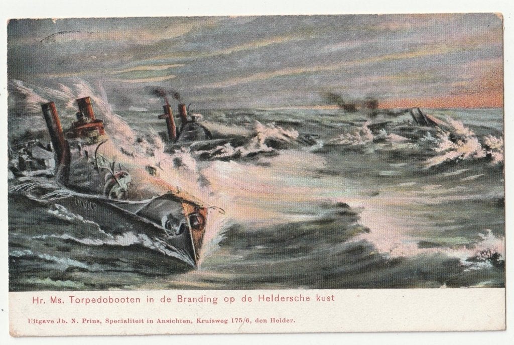 Hr. Ms. torpedobooten Helder oude ansichtkaart 1908, Verzamelen, Verzenden, Overige typen, X, Marine