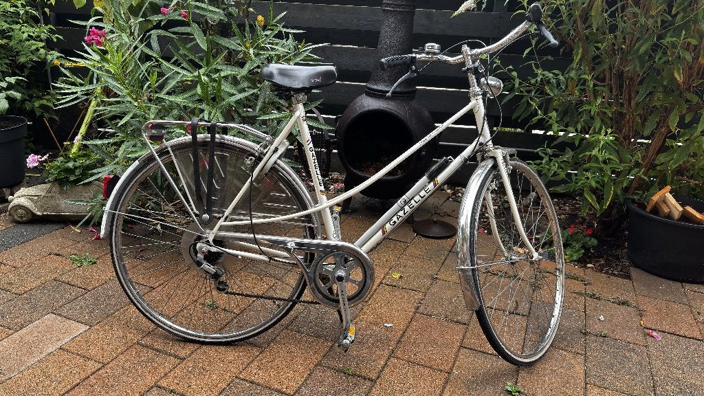 Vintage Gazelle Dames fiets, Ophalen, Gebruikt, Staal, Velgrem