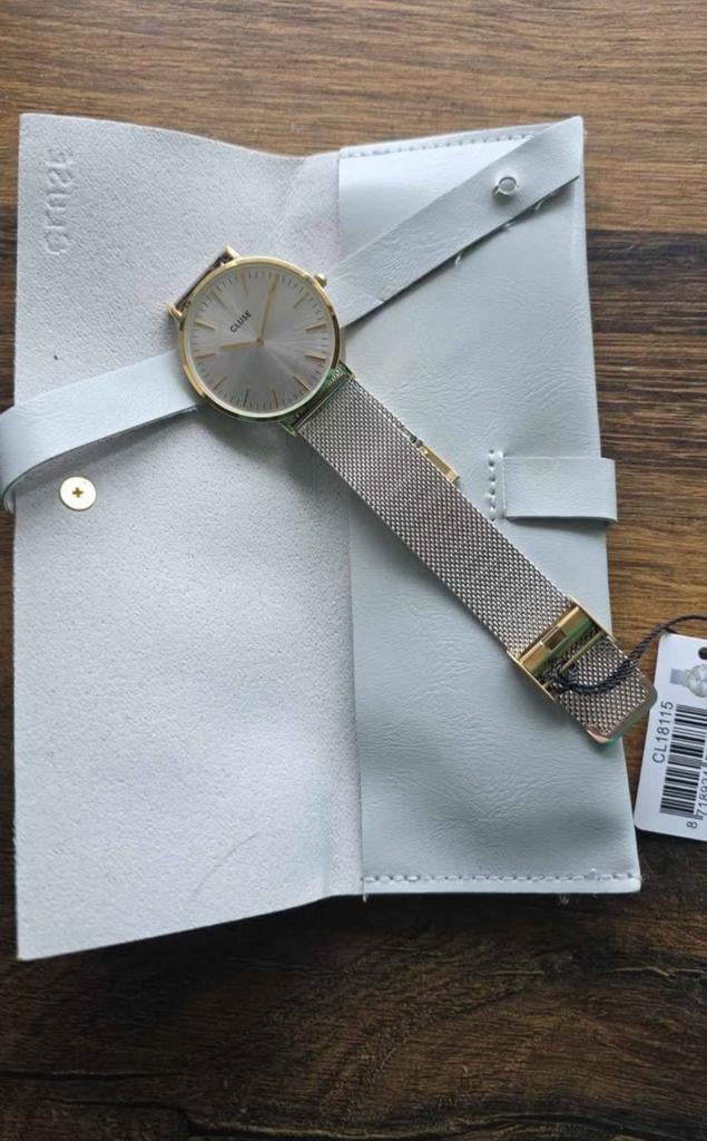 Nieuw Cluse horloge met kaartje en hoesje, Ophalen of Verzenden