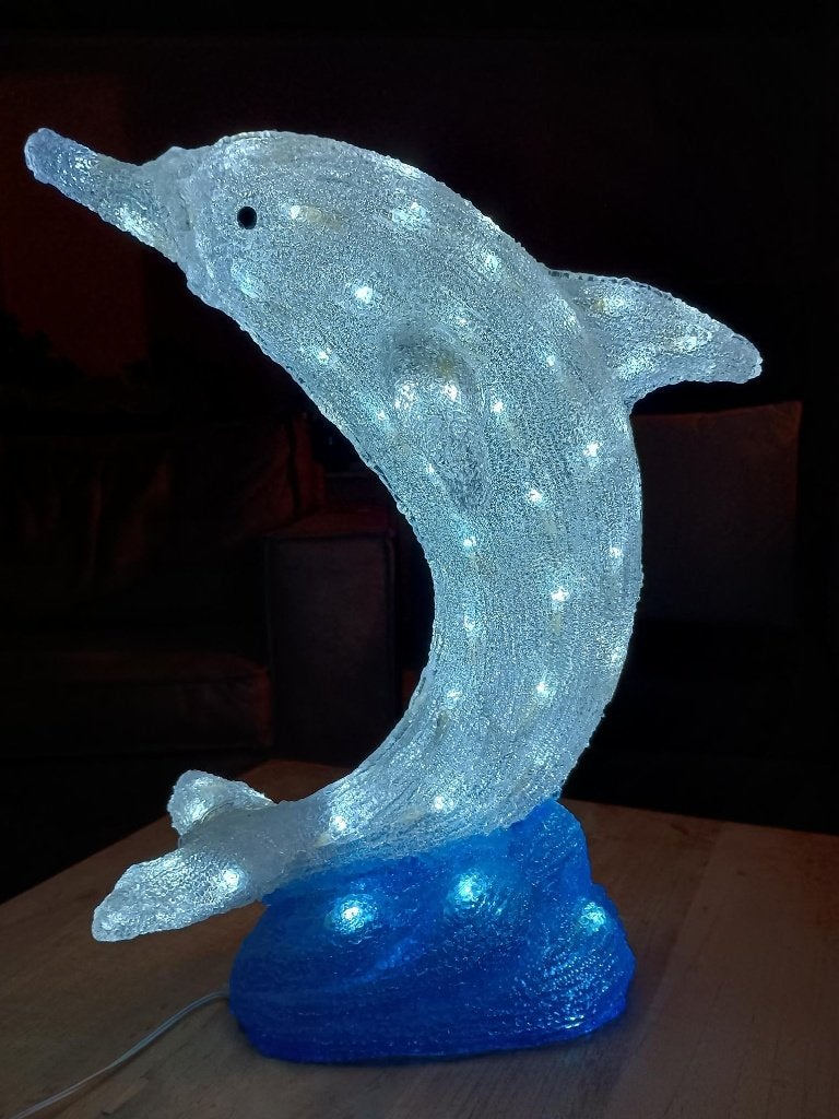 Leuke lamp in de vorm van dolfijn, Blauw, Gebruikt, Overige stijlen, Overige fittingen