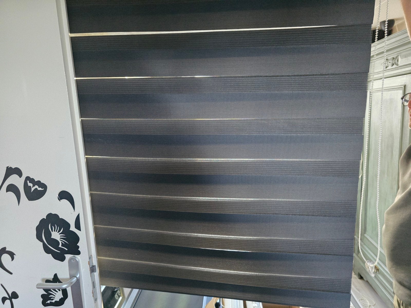 Vouwgordijnen Antraciet/Grijs - 2 stuks (140x180 cm), Huis en Inrichting, Ophalen of Verzenden, Zo goed als nieuw, Zwart, Vouwgordijn