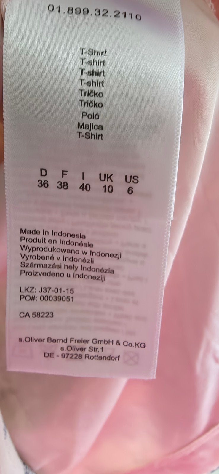 s.Oliver Premium roze paisley T-shirt met watervalhals, S.Oliver Premium, Ophalen of Verzenden, Korte mouw, Roze