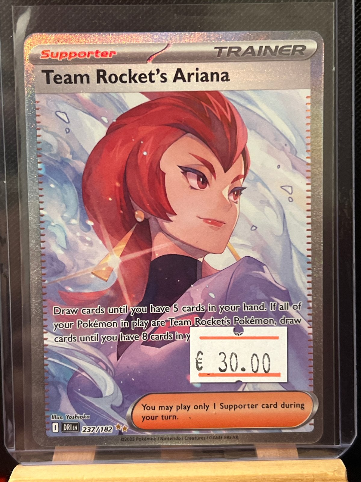 Team Rocket's Ariana Supporter Trainer Pokémon Kaart, Ophalen of Verzenden, Zo goed als nieuw, Losse kaart, Foil