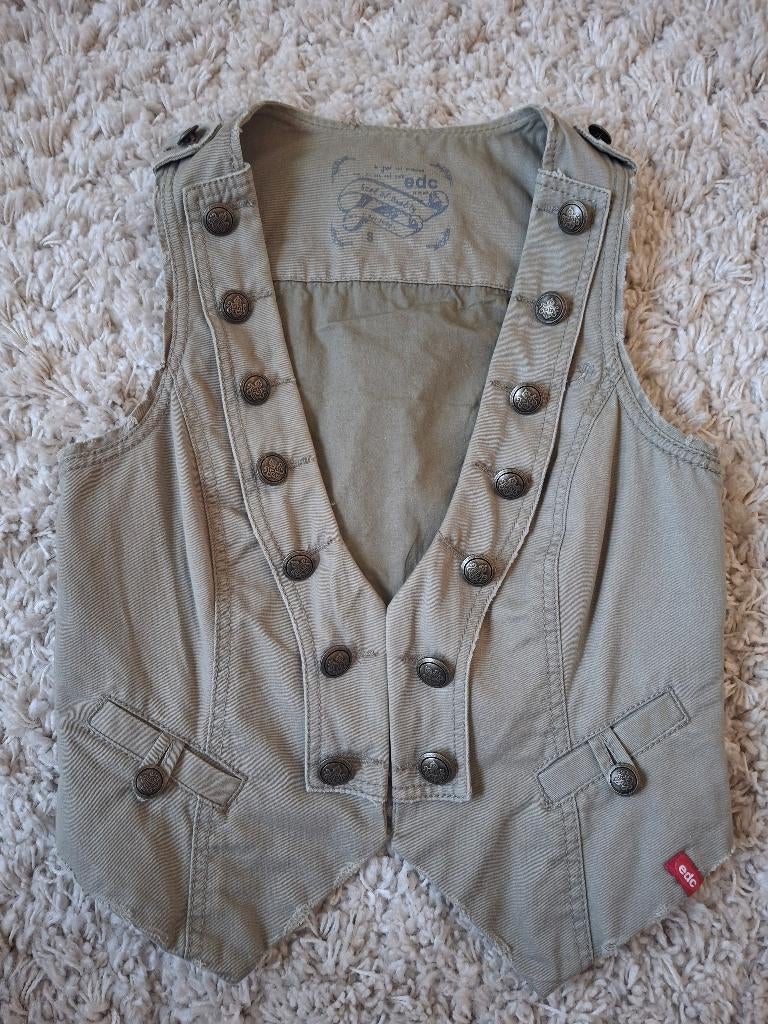 Gilet van Esprit / edc, Verzenden, Zo goed als nieuw, Maat 36 (S), Groen