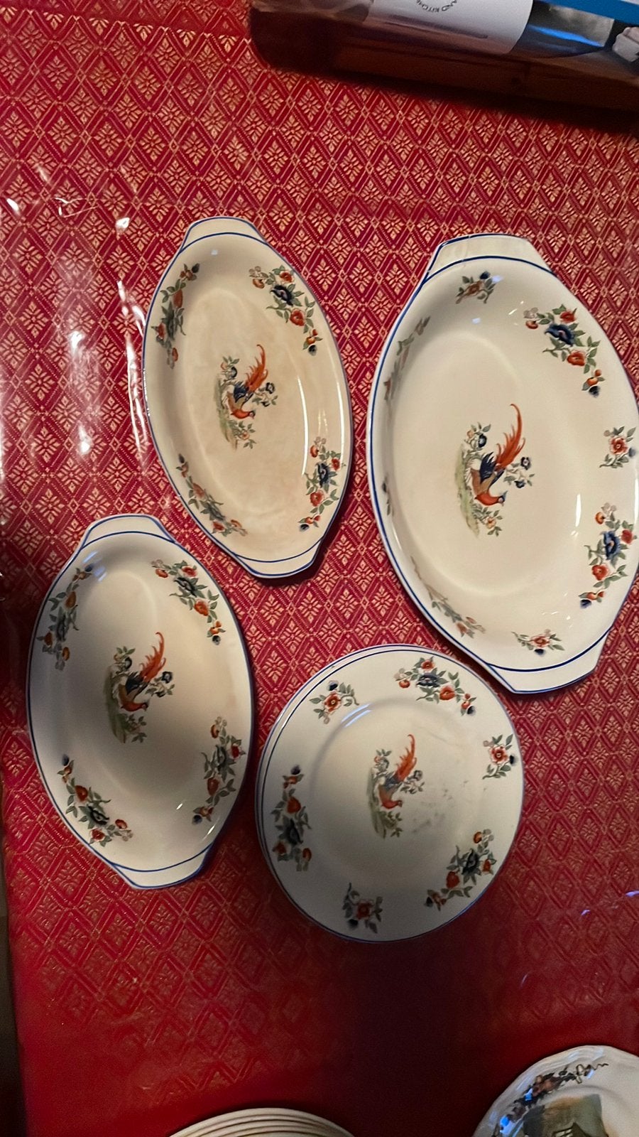 Antiek servies delen fazant, Antiek en Kunst, Ophalen