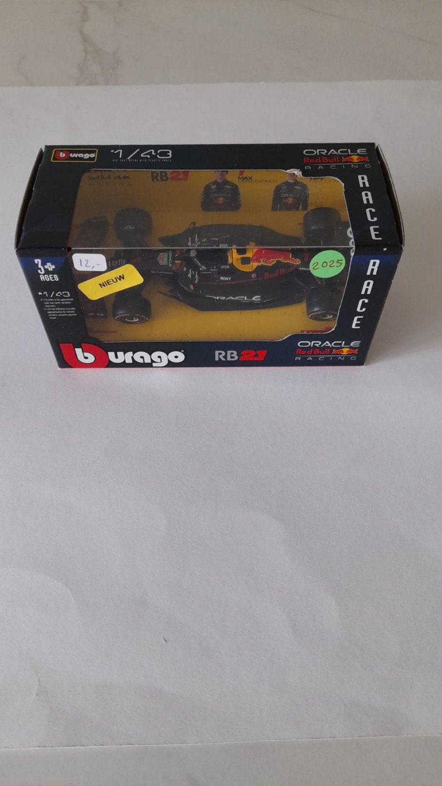 Bburago Red Bull F1 RB21 Max Verstappen 2025, Hobby en Vrije tijd, Modelauto's | 1:43, Ophalen of Verzenden, Nieuw, Auto, Overige merken