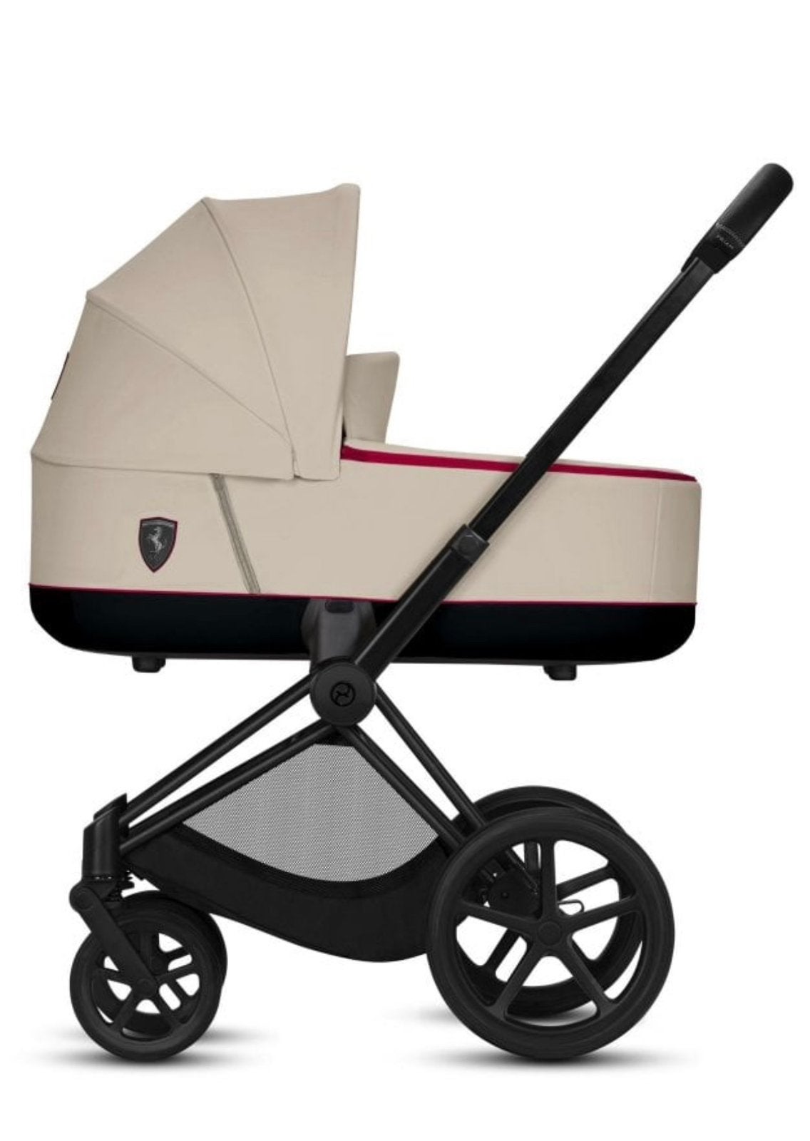 Cybex E-Priam Ferrari Edition Elektrische Kinderwagen, Kinderen en Baby's, Overige merken, Ophalen of Verzenden, Zo goed als nieuw