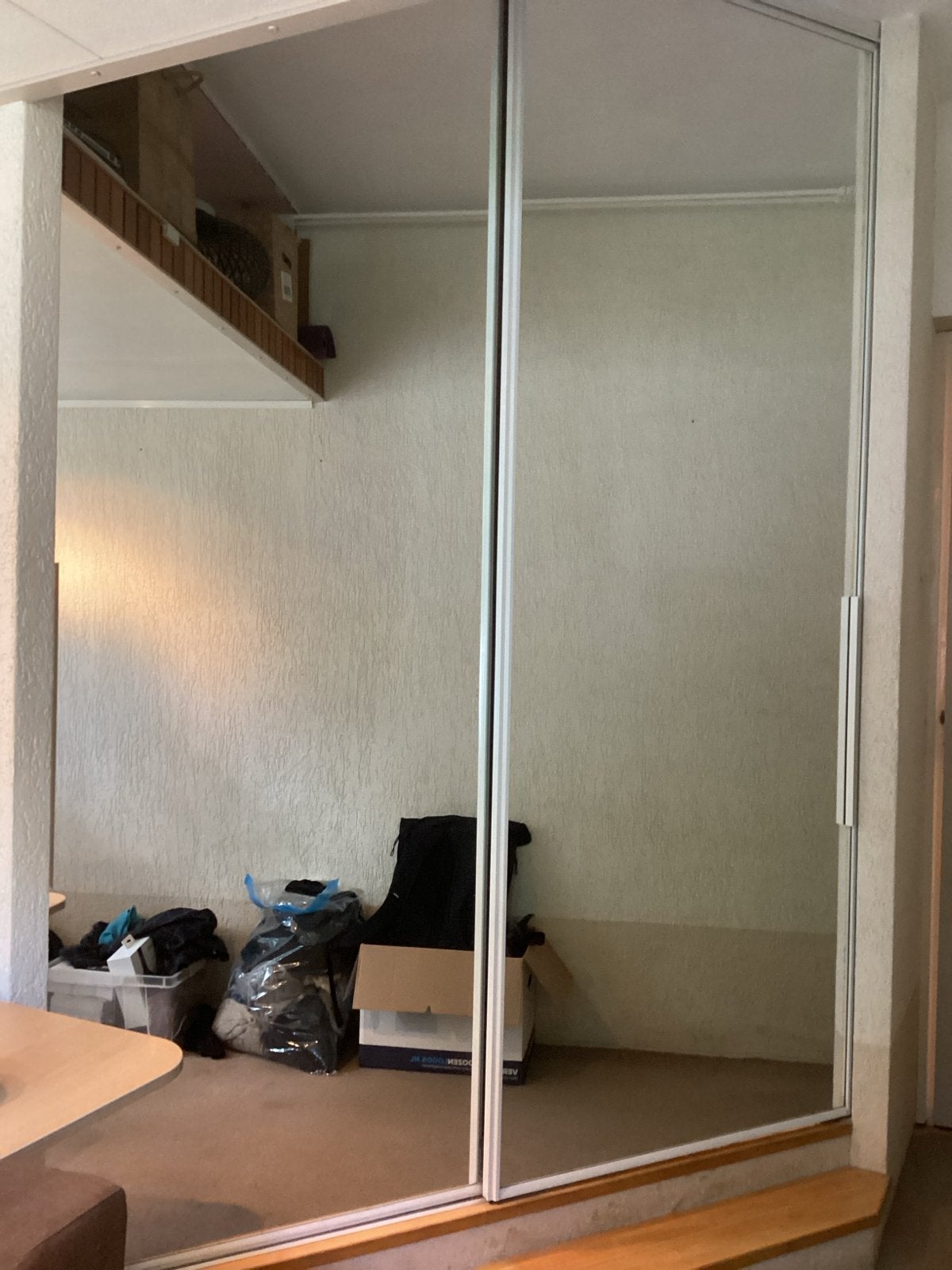 Spiegel schuifdeuren schuifwand Zelf demonteren!, Ophalen, Gebruikt, 200 cm of meer, Glas