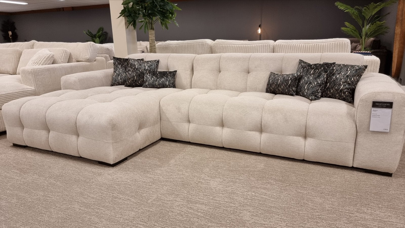 Hoekbank Quattro - beige Comfortabele en ruime bank lounge, Ophalen, Gebruikt, Hoekbank, 300 cm of meer