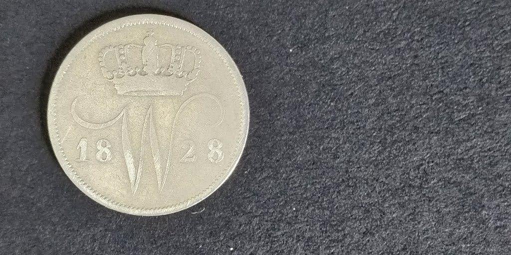 1828 de 10 cent ZILVER Willem 1 , vaste pr. € 13,50, Verzenden, Koning Willem I, 10 cent, Zilver