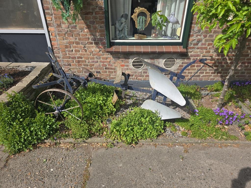 Antieke ploeg - Decoratief tuinstuk, Ophalen of Verzenden