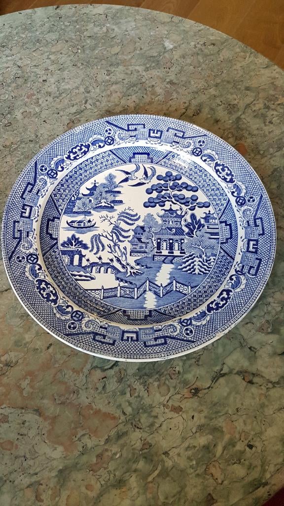 Middlesbrough Pottery Co Blue Willow dinerplate, Ophalen of Verzenden