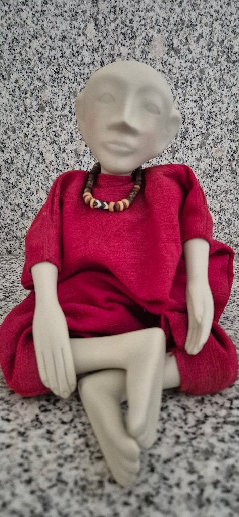 Flexibele Thaise monnik / decoratiepop – ca. 42 cm, Ophalen of Verzenden, Zo goed als nieuw, Mens
