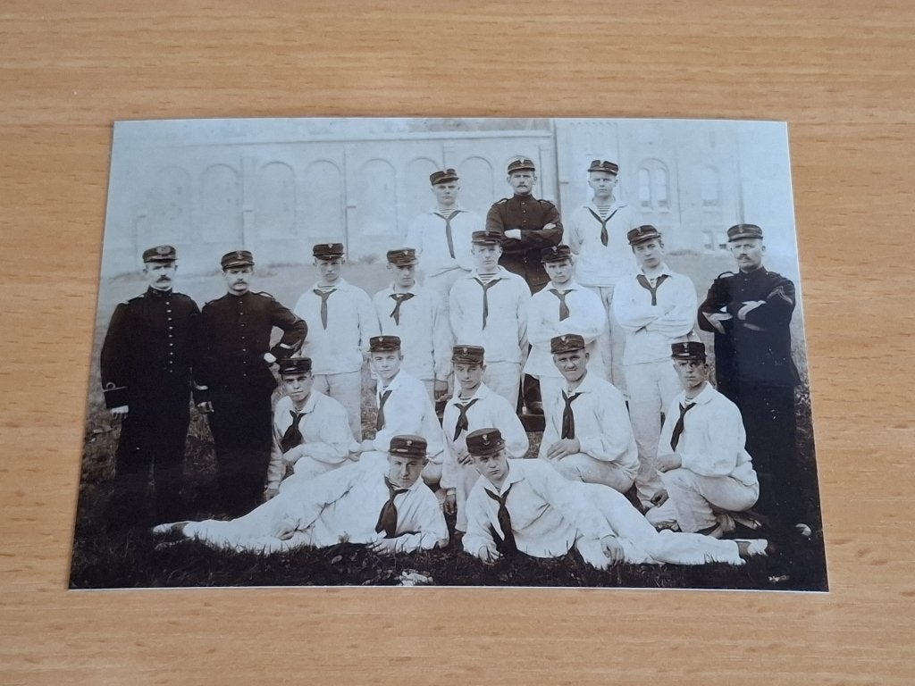Foto Korps Mariniers uit 1903 in Rotterdam, Verzenden, Marine, Nederland, Foto of Poster