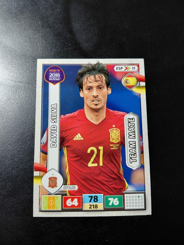 David silva (spanje) panini wk 2018, Ophalen of Verzenden, Nieuw, Buitenlandse clubs, Poster, Plaatje of Sticker