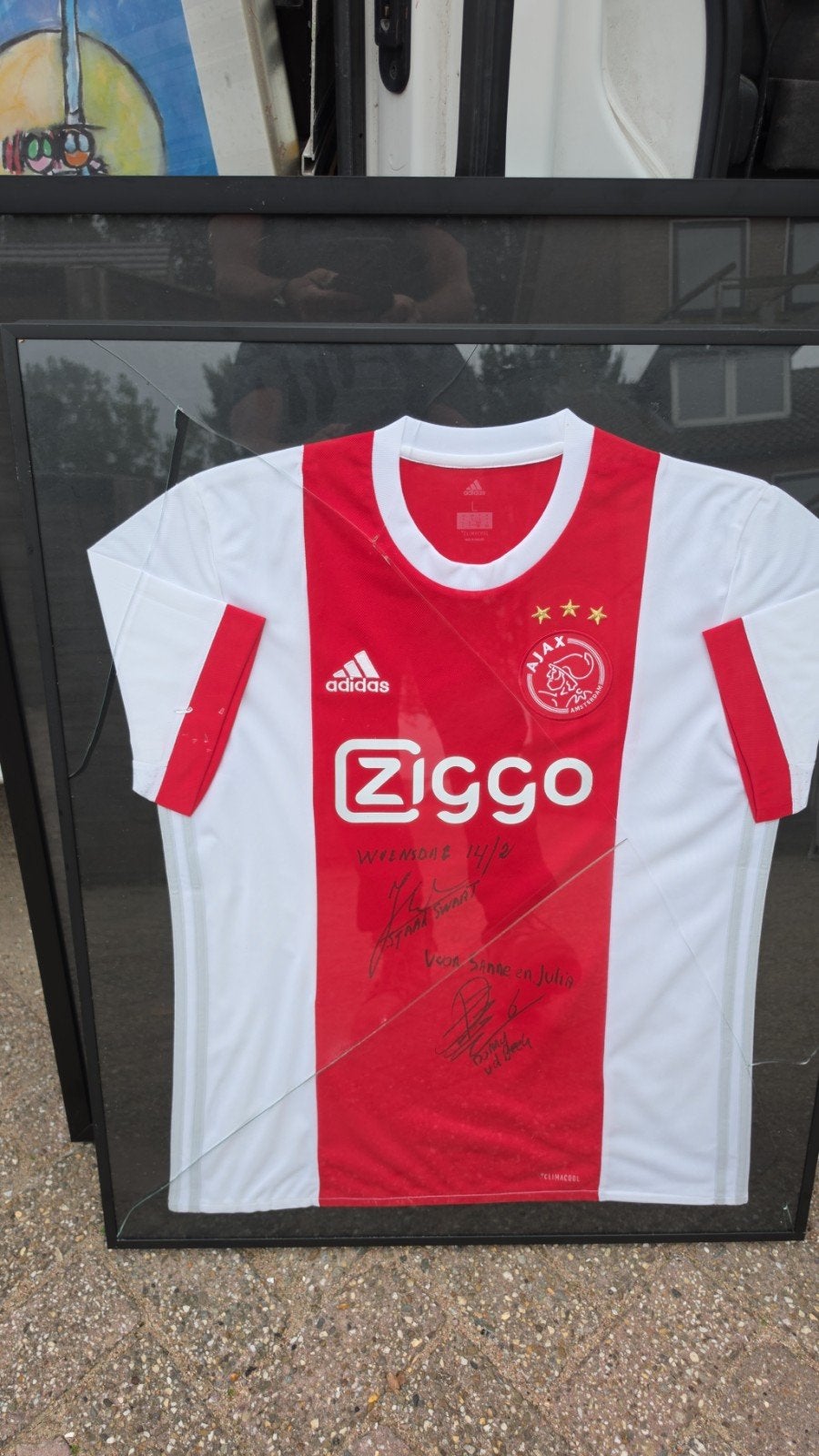 Gesigneerd Ajax shirt Swart nr 8 (Donny van de Beek & Sjaak, Ophalen, Nieuw, Ajax, Overige typen