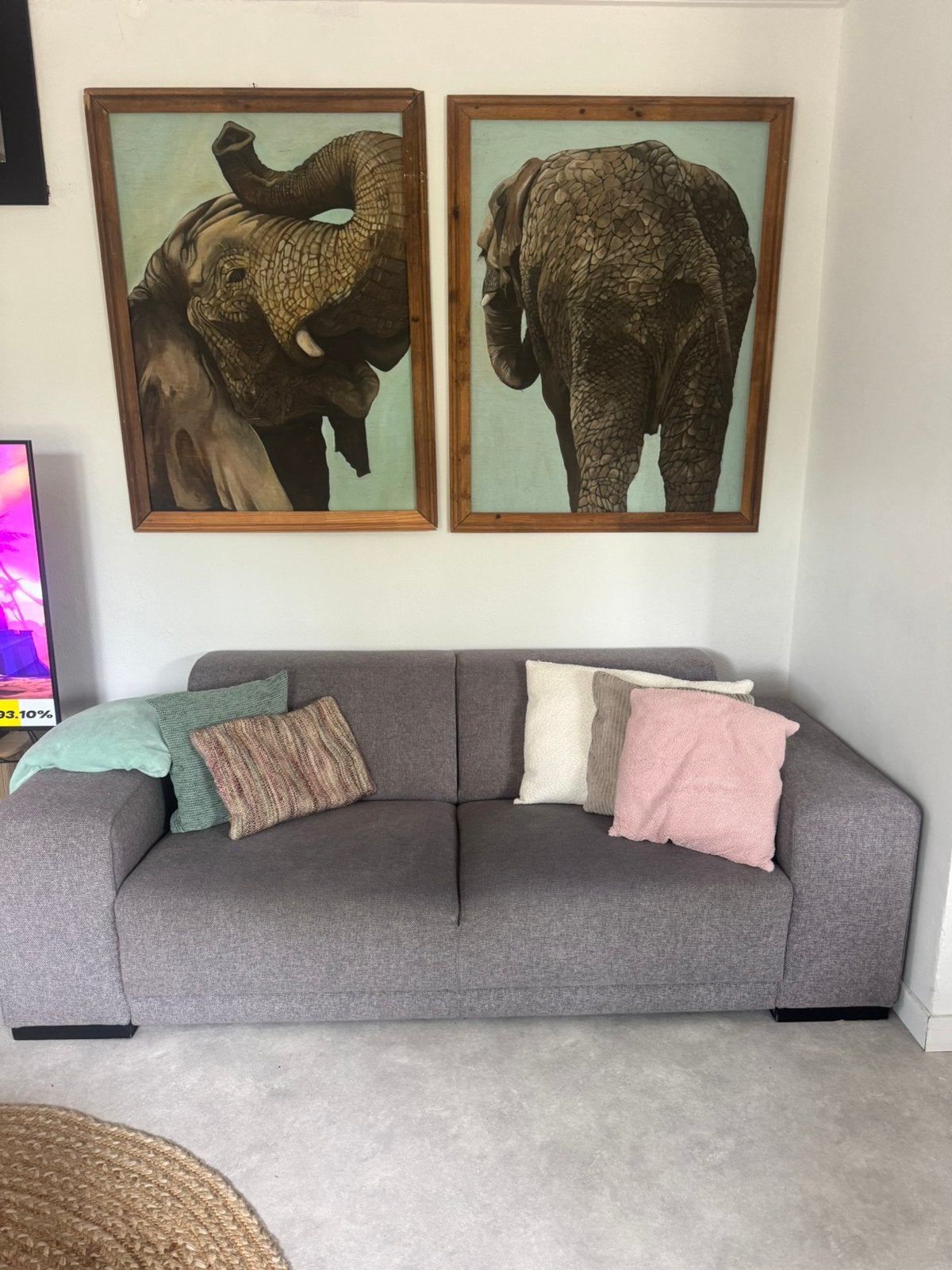 3 zits bank grijs Easy sofa goede kwaliteit, Huis en Inrichting, Ophalen, Gebruikt, Tweepersoons, 75 tot 100 cm