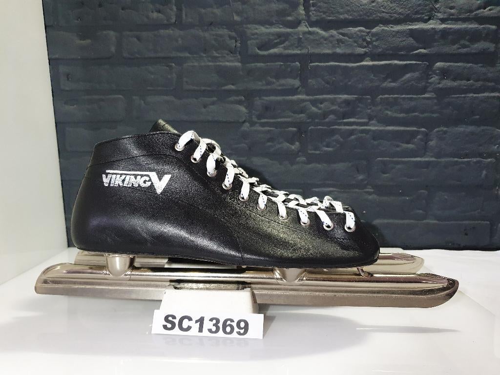 Viking 2 Laag Lage Schaatsen Laag Noren Leder Zwart Maat 47, Sport en Fitness, Schaatsen, Nieuw, Noren, Viking, Verzenden