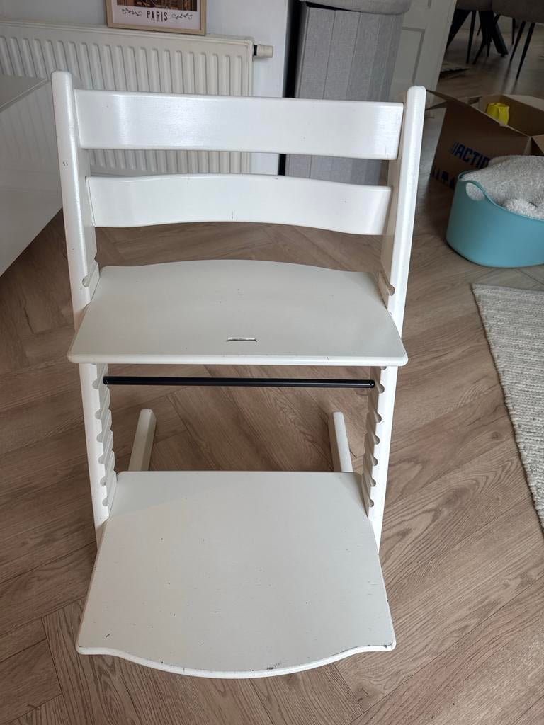 Stokke Tripp Trapp meegroeistoel - Wit, Ophalen, Gebruikt, Meegroeistoel, Aanschuifbaar