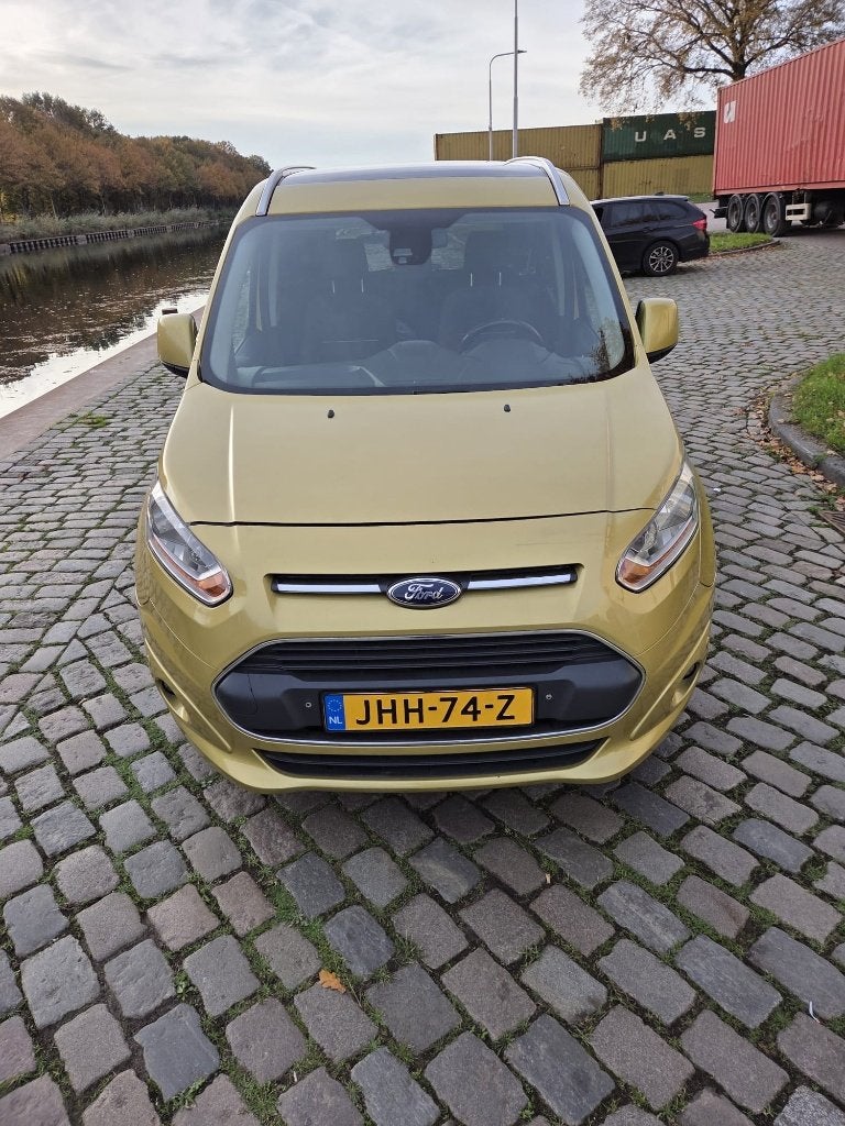 Ford Tourneo Connect 1.0 74KW 2015 Geel, Auto's, Voorwielaandrijving, Stof, 100 pk, Geel