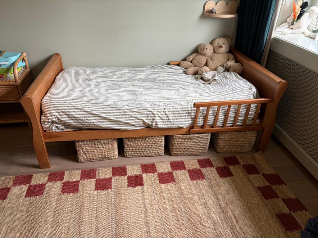 Woodies Noble junior bed 80 x 160 cm - vintage (incl matras), Kinderen en Baby's, 70 tot 85 cm, 140 tot 160 cm, Zo goed als nieuw