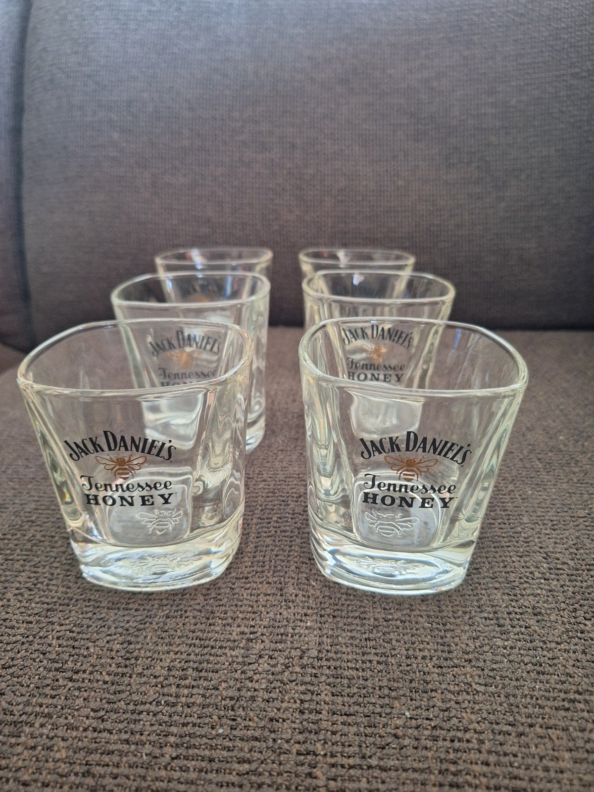 JACK DANIELS honey glazen 6 stuks, Verzamelen, Ophalen of Verzenden, Zo goed als nieuw, Borrel- of Shotglas