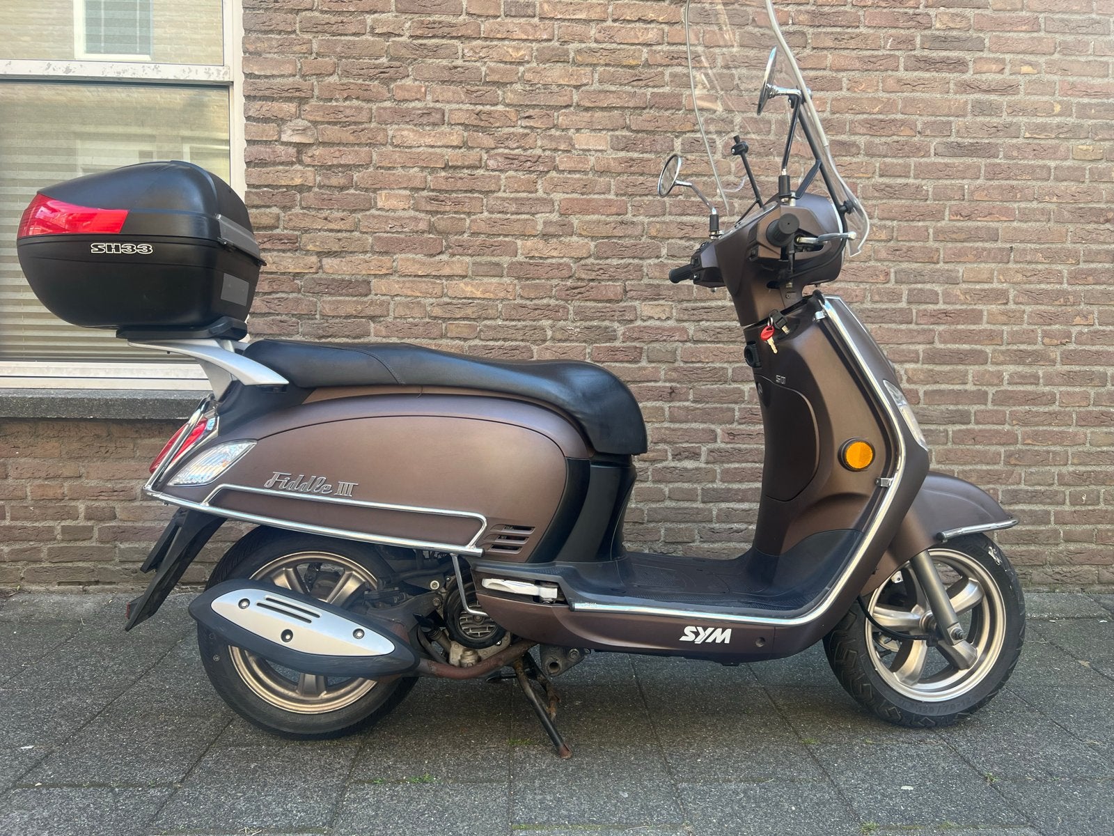 Perfecte staat. Zeer complete sym fiddle 3 snorscooter, Fietsen en Brommers, Ophalen, Gebruikt, Maximaal 45 km/u, 49 cc