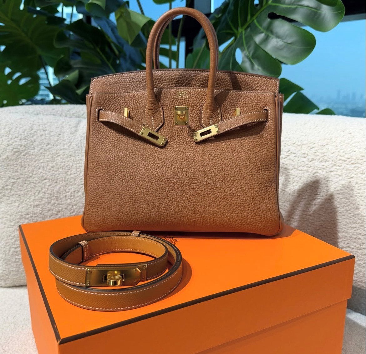 Hermes Birkin Bag Leer, Ophalen of Verzenden, Zo goed als nieuw, Zwart, Handtas