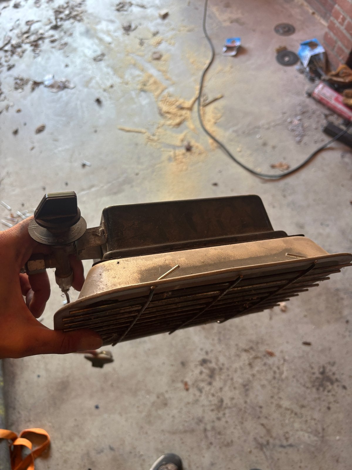 Terrasheater voor montage direct op gasfles, Tuin en Terras, Ophalen, Gebruikt, Gas, Vloer