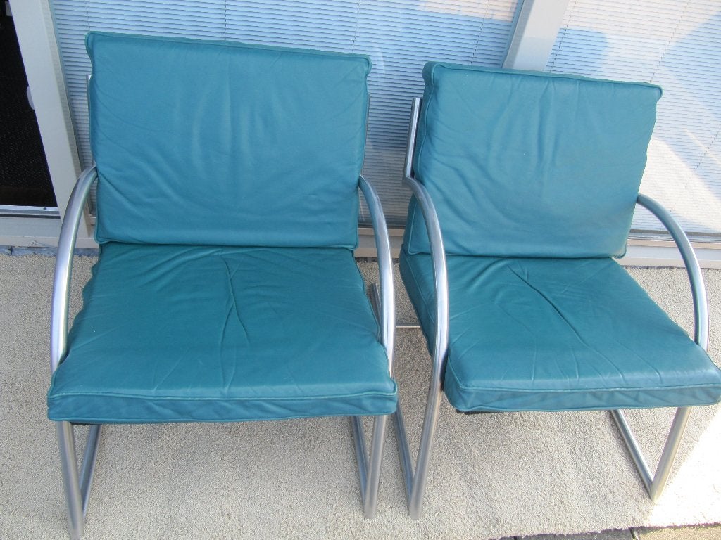 Twee design fauteuils Gerard van den Berg, Gebruikt, Leer, Design, 75 tot 100 cm