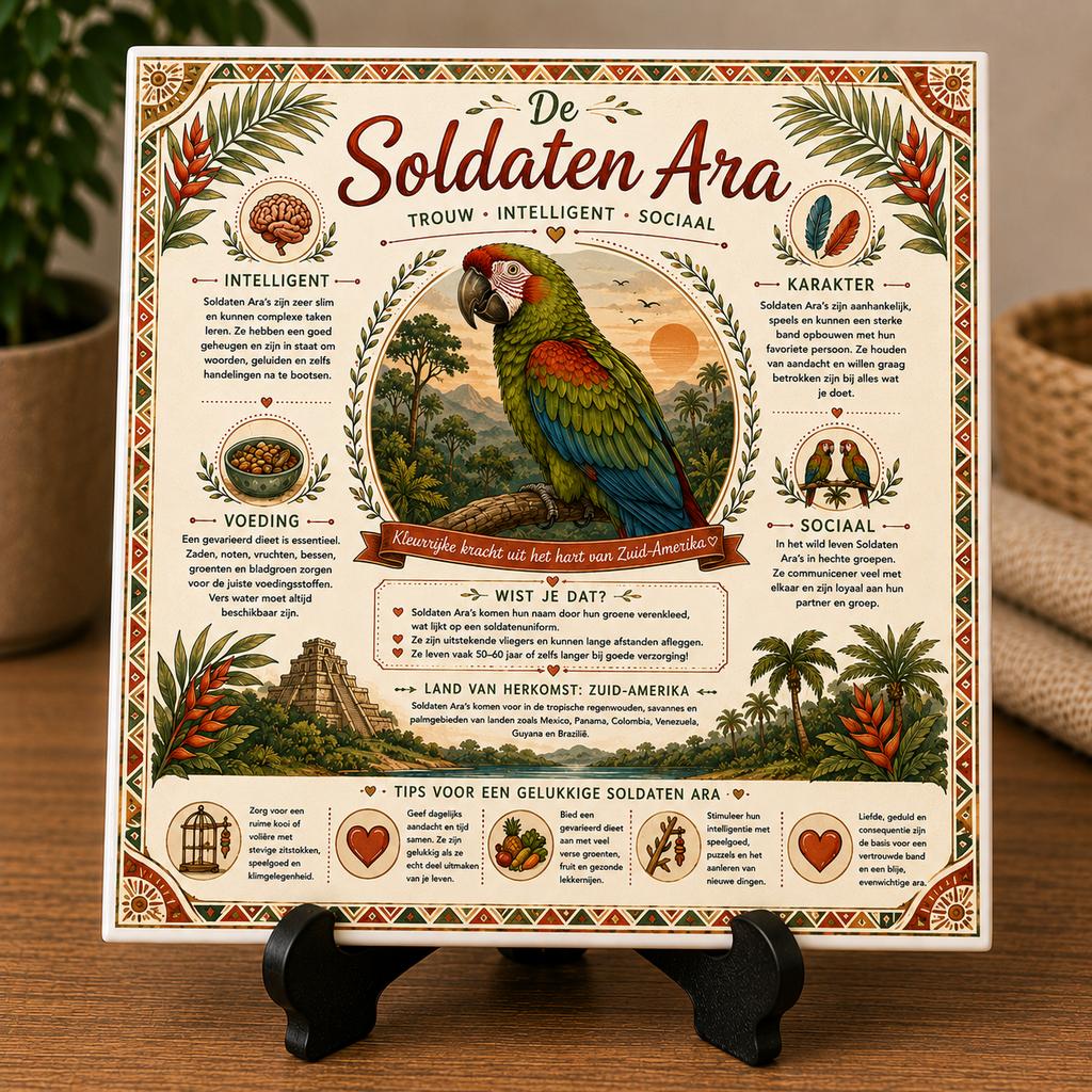 Soldaten Ara - Infographic Tegel, Verzenden, Nieuw