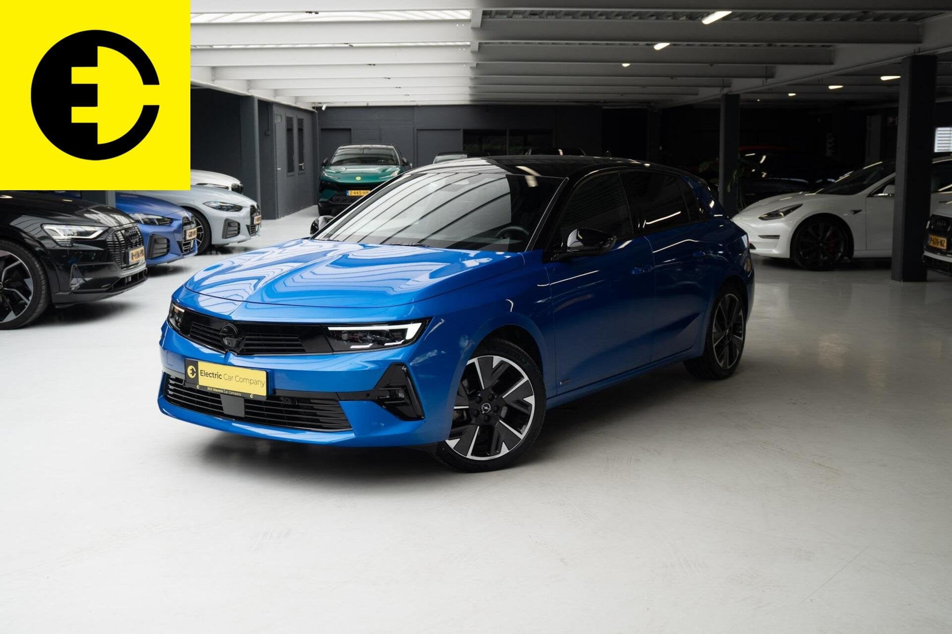 Opel Astra Electric 54 kWh | SOH 95,9% | Panorama dak | Stuu, Auto's, Gebruikt, 156 pk, Blauw, 350 km