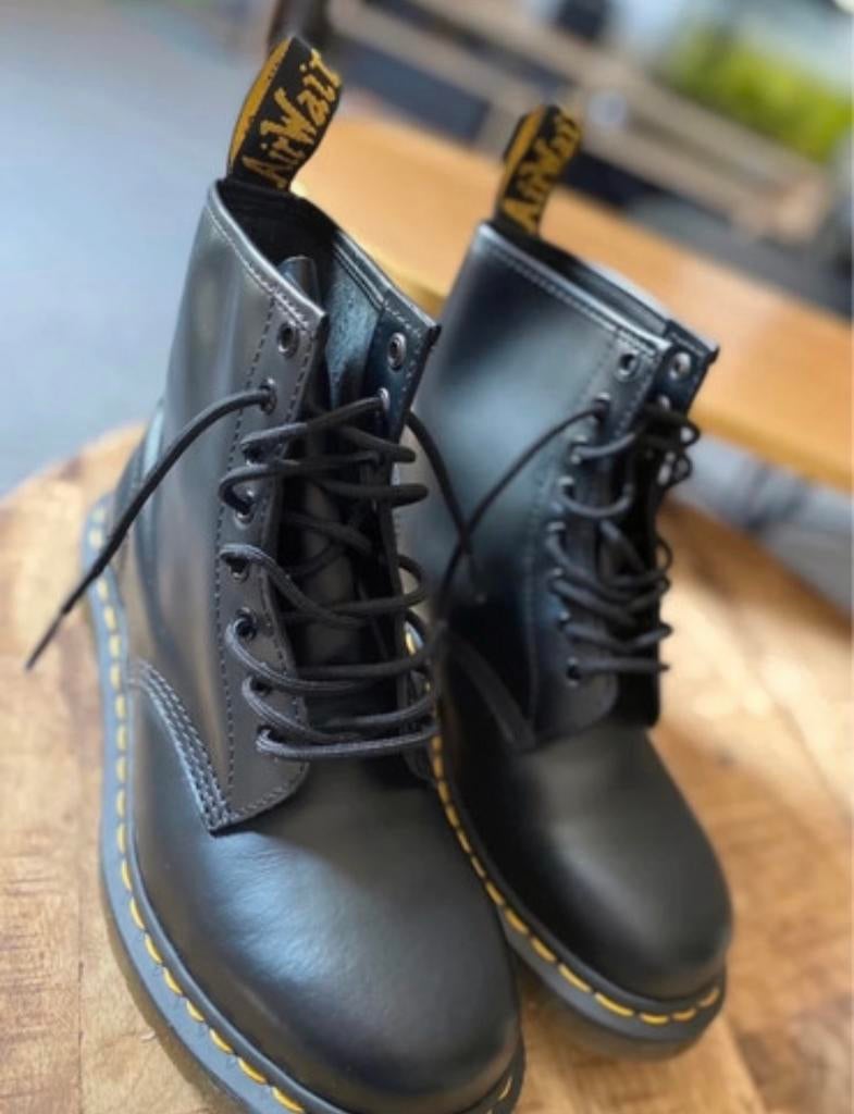 Dr. Martens 1460 Smooth Zwarte Leren Laarzen, Zwart, Lage of Enkellaarzen, Nieuw, Ophalen of Verzenden