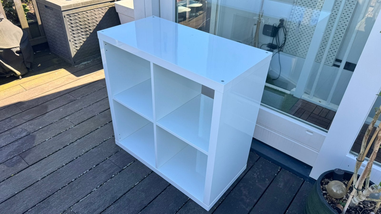 IKEA Kallax vakkenkast 2x2 wit hoogglans, Ophalen, Zo goed als nieuw, 25 tot 50 cm, Minder dan 100 cm