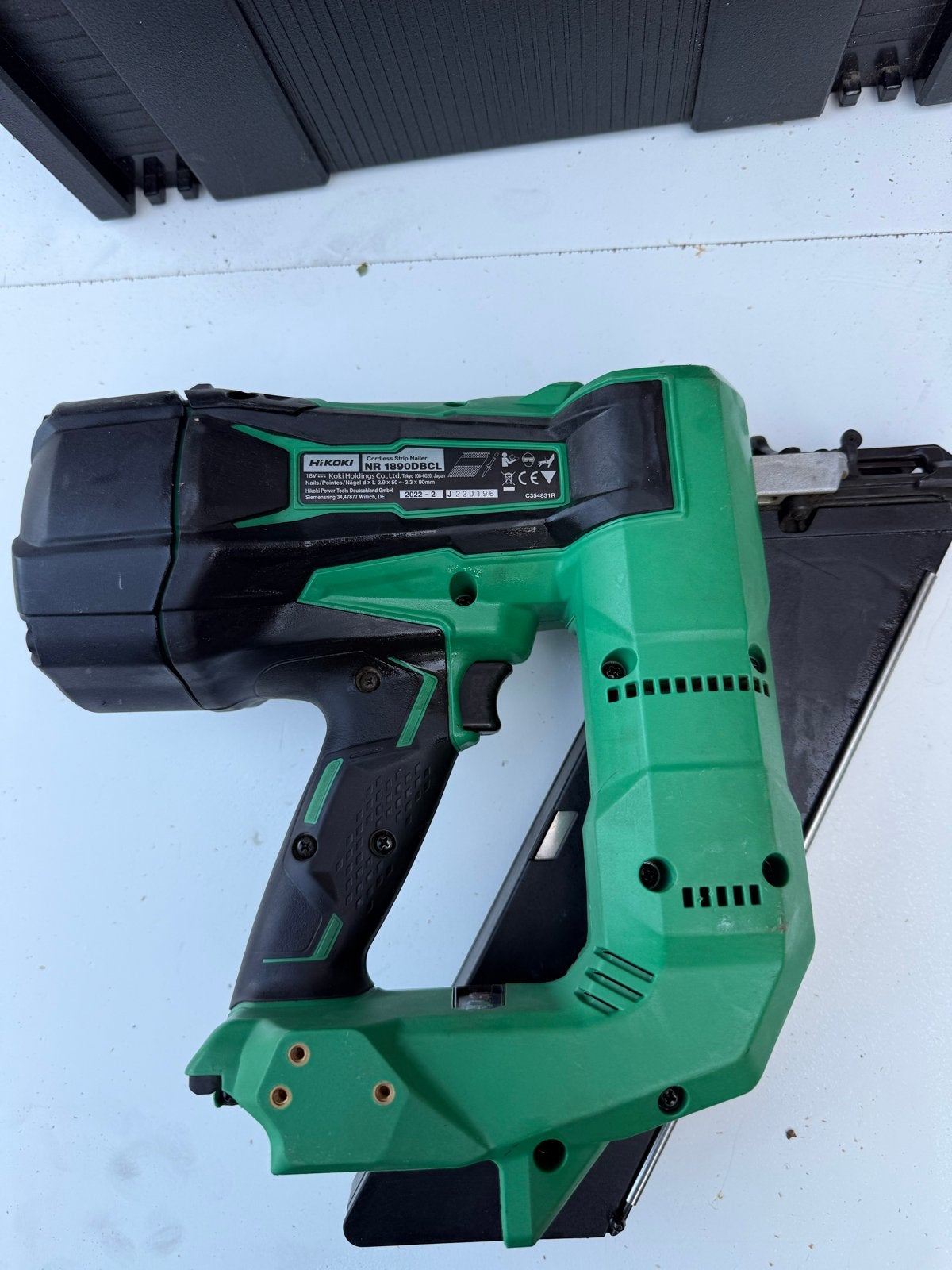 Hikoki NR 1890DBCL tacker met ruim 700 spijkers, Ophalen, Gebruikt, Tacker/nietmachine, Overige merken