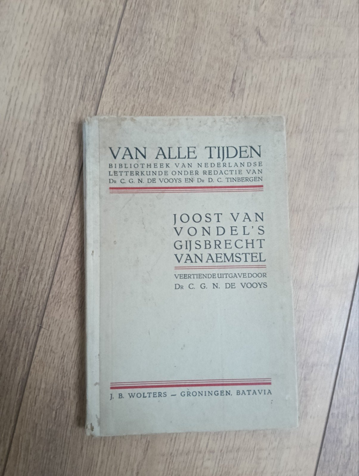 Joost van Vondel's Gijsbrecht van Aemstel - J.B. Wolters, Boeken, Ophalen of Verzenden, Gelezen, Joost van den Vondel, Nederland