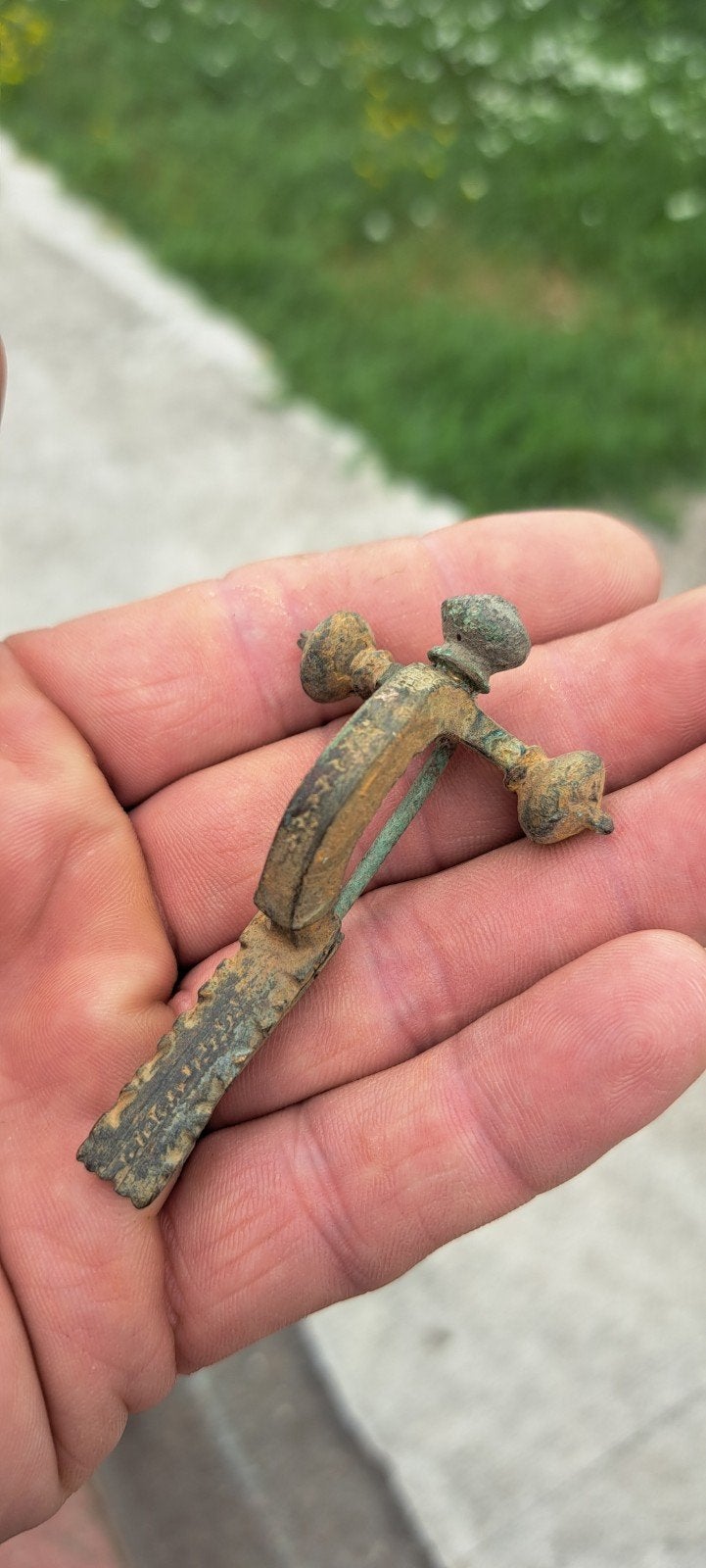 (4) ongereinigde Romeinse kruisboog Fibula  Bodemvondst, Ophalen of Verzenden