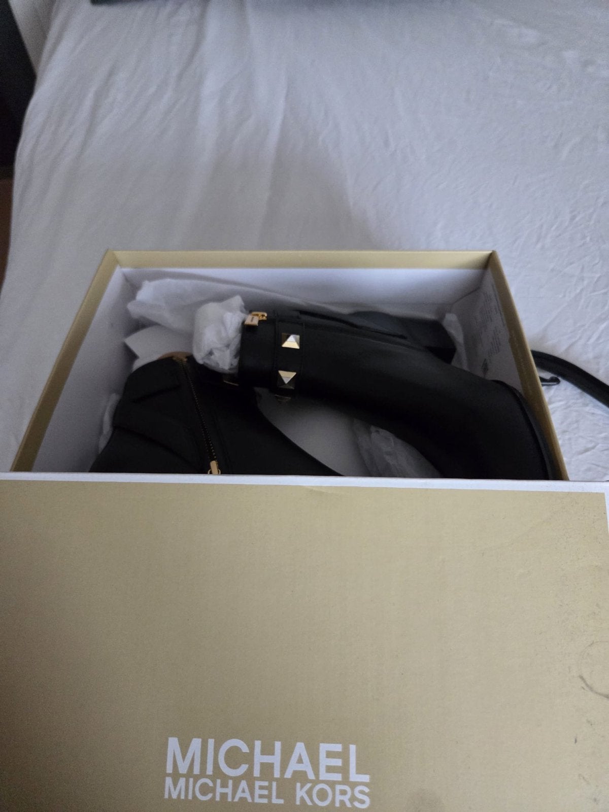 Michael Kors zwarte enkellaarzen met studs, Ophalen of Verzenden, Nieuw, Zwart, Lage of Enkellaarzen