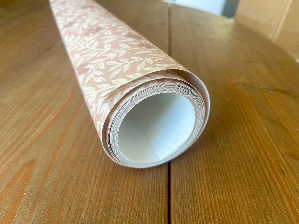Rest belangrol, 3,6 meter. Summer Gray Lief Blush, Huis en Inrichting, Stoffering | Behang, Ophalen of Verzenden
